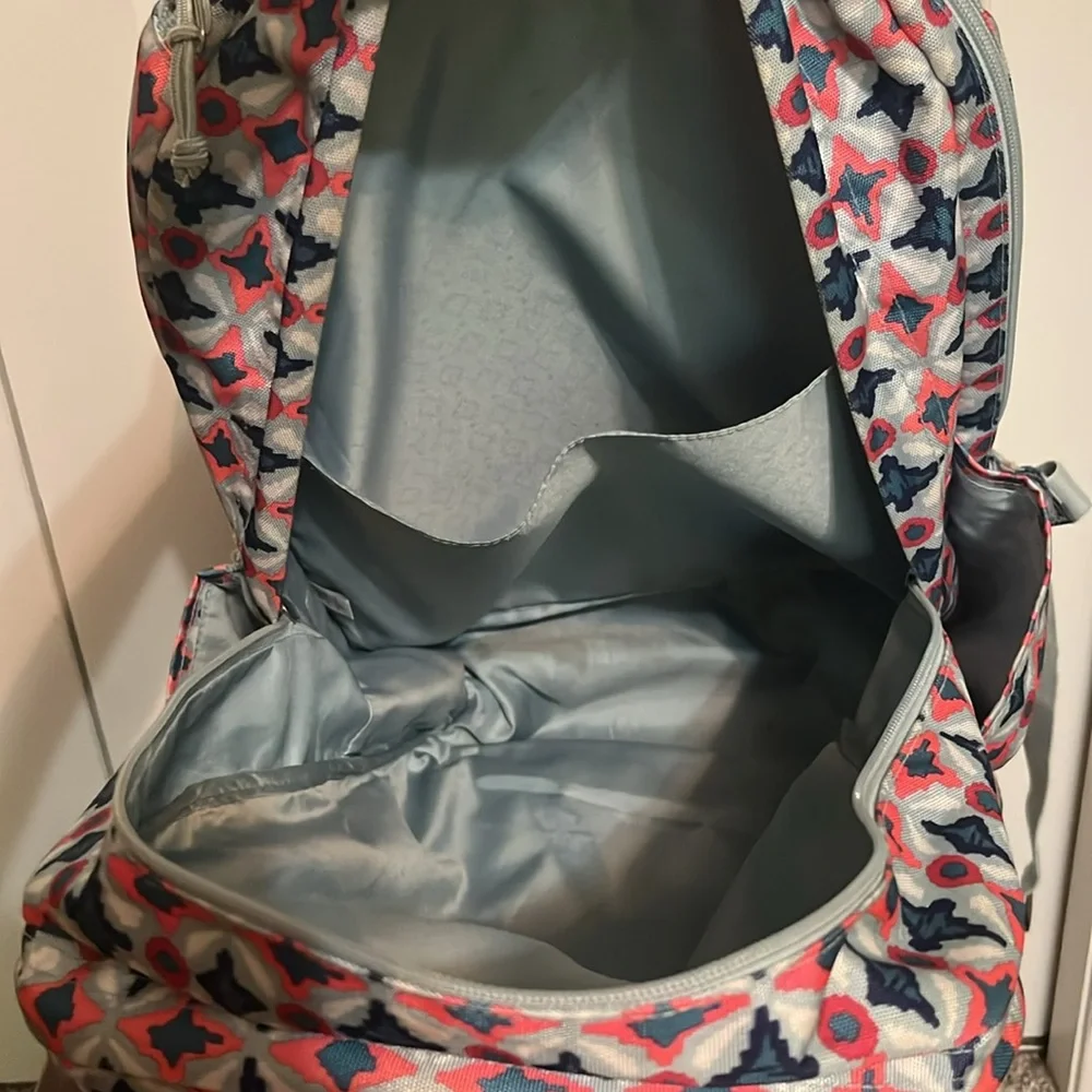 Vera Bradley Lighten Up Study Hall Water Geo Backpack Bag School Weekend Travel